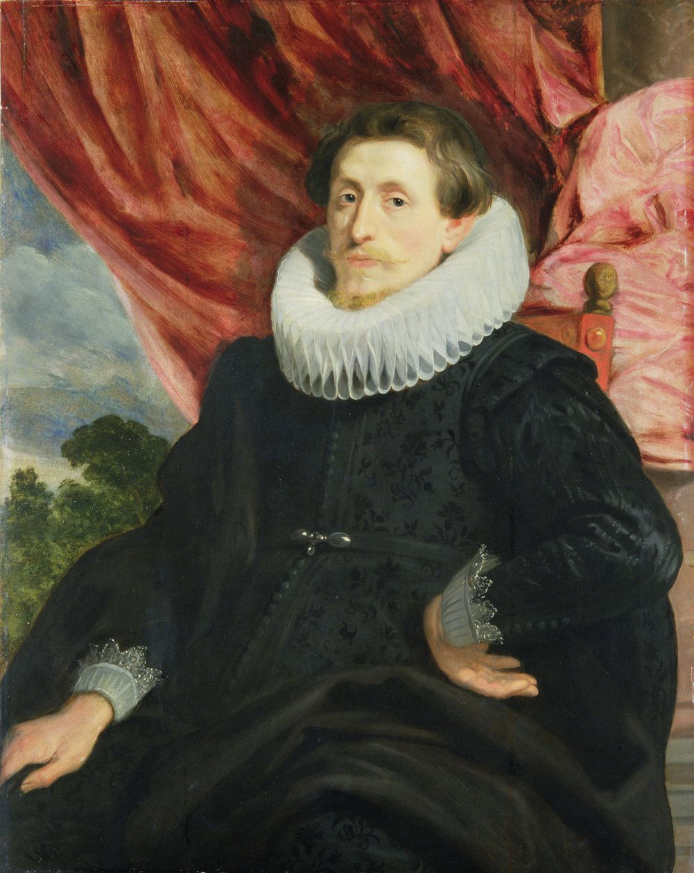 Porträtt av en man, ca 1619 (olja på ekpanel) av Anthony van Dyck