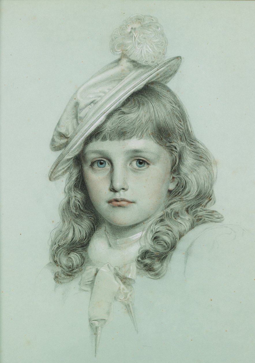 Studie för St. George (penna och grå tvätt förhöjd med vitt) av Anthony Frederick Augustus Sandys