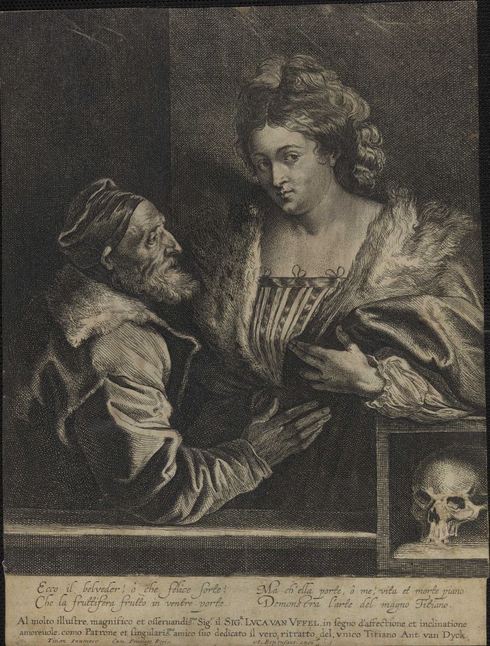 Tiziano and His Mistress av Anthony van Dyck