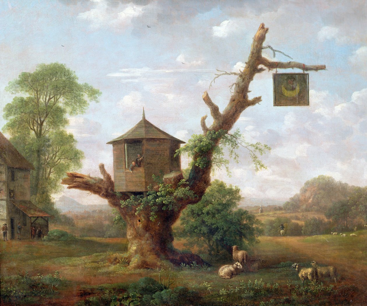 The Man in the Moon Inn, c.1770 av Anthony Devis