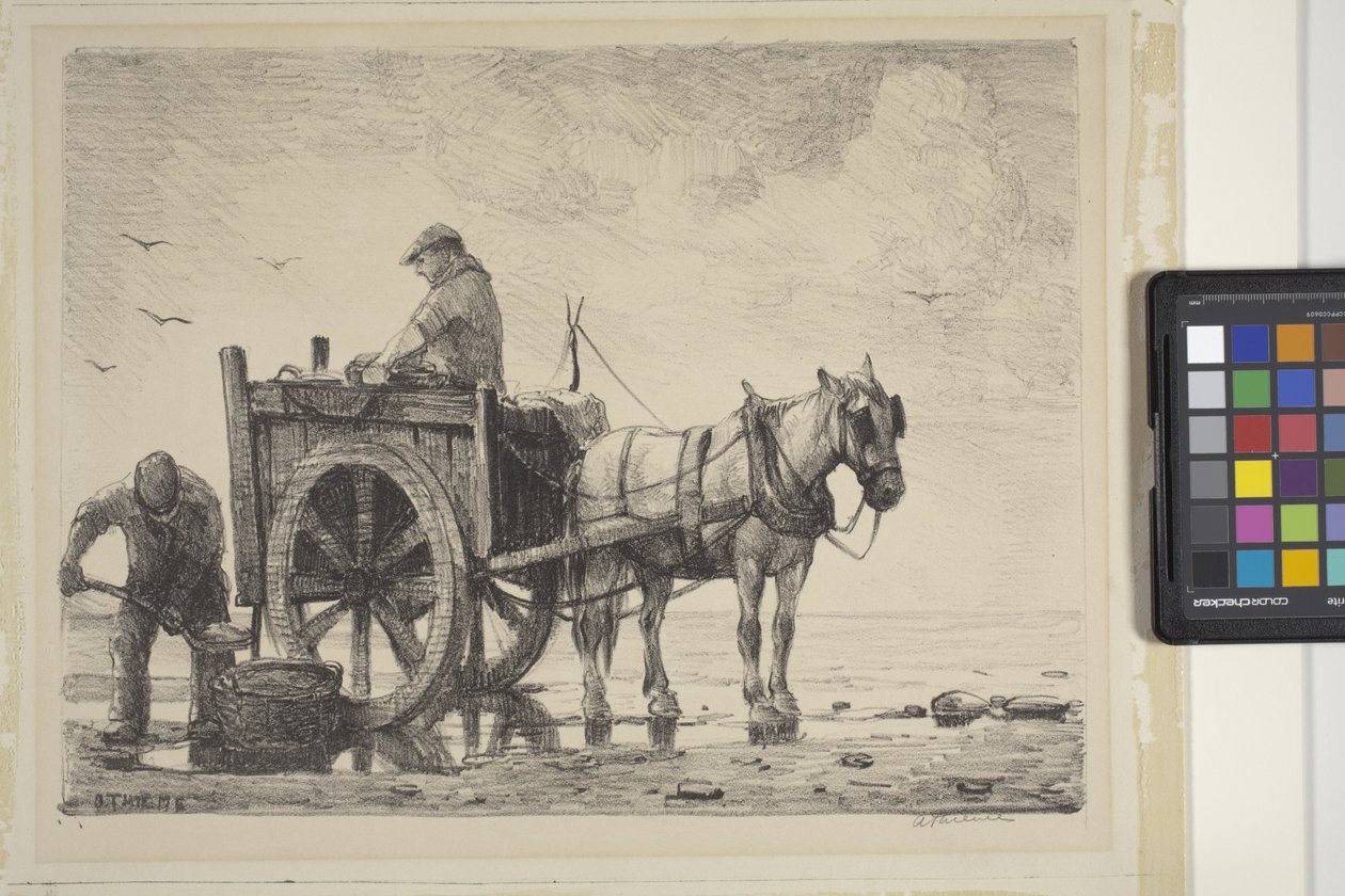 Samlare av sjögräs (litografi) av Anthony Thieme