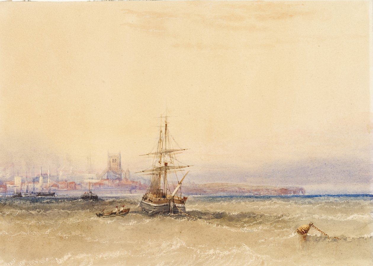 Godmorgon, Hartlepool av Anthony Vandyke Copley Fielding
