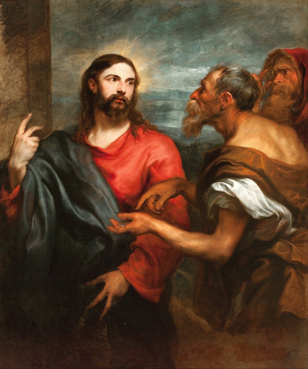 Kristus på myntet av Anthony van Dyck