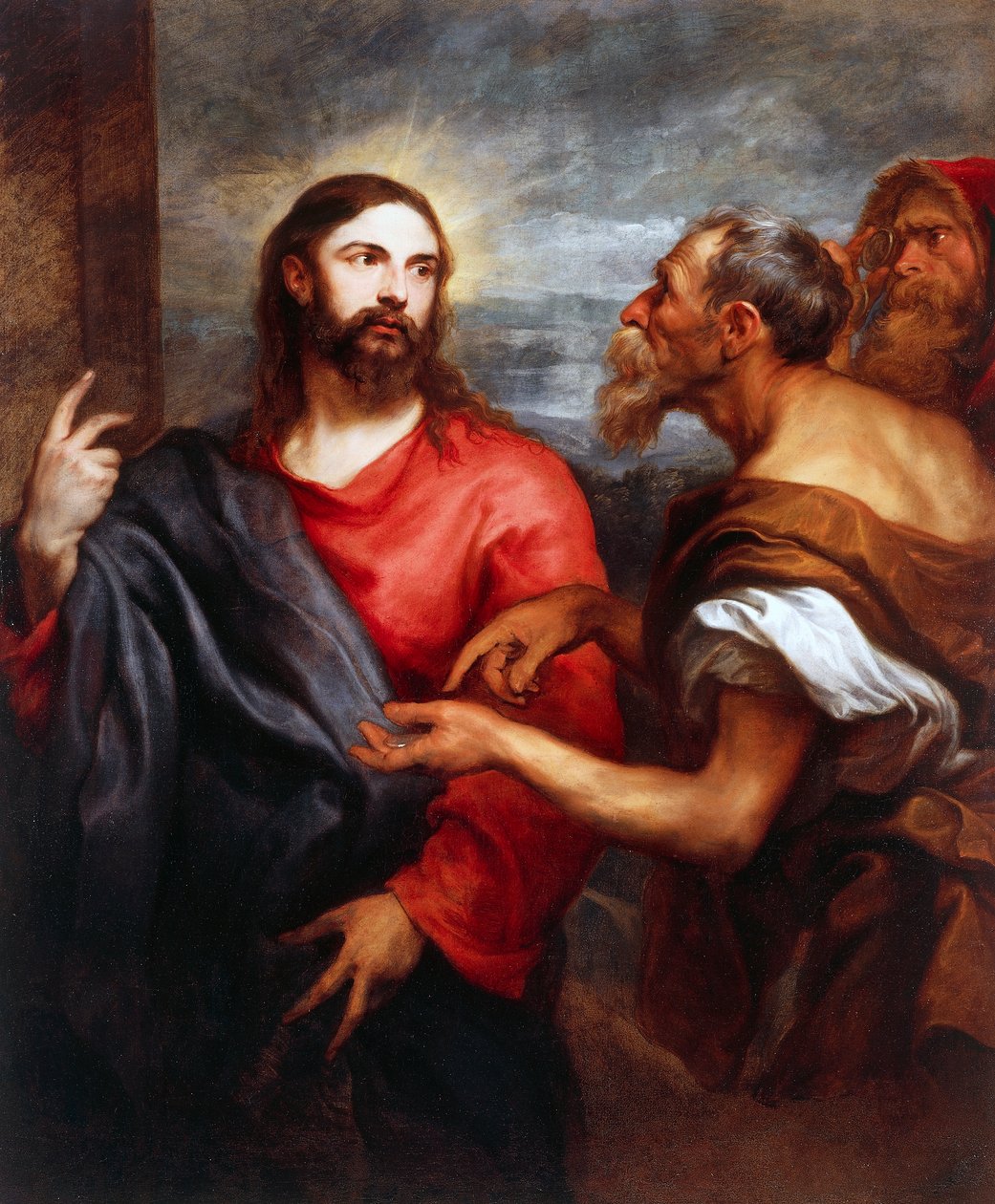 Kristus av myntet av Anthony van Dyck