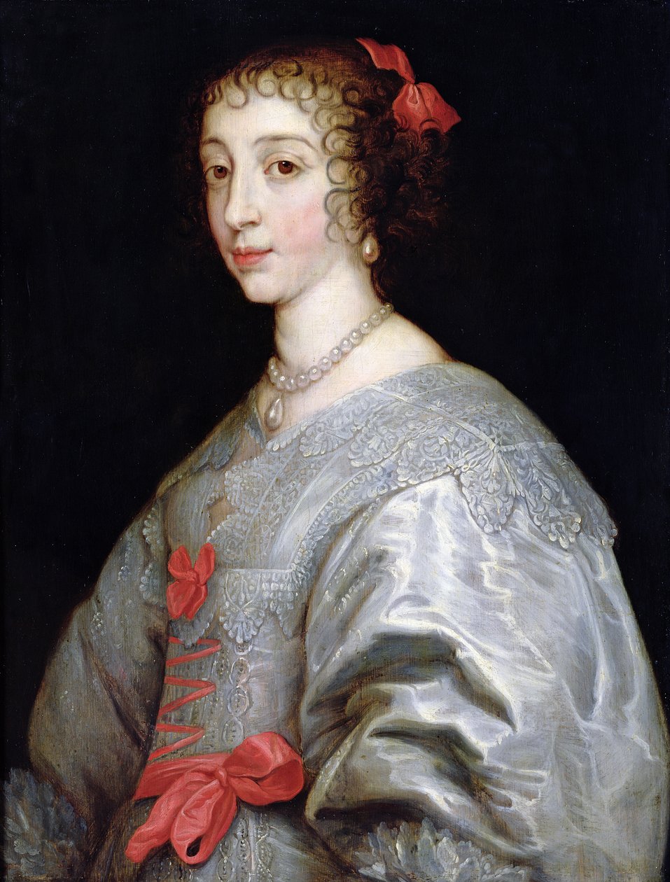 Henrietta-Maria af Frankrig (1609-69) swed av Anthony van Dyck