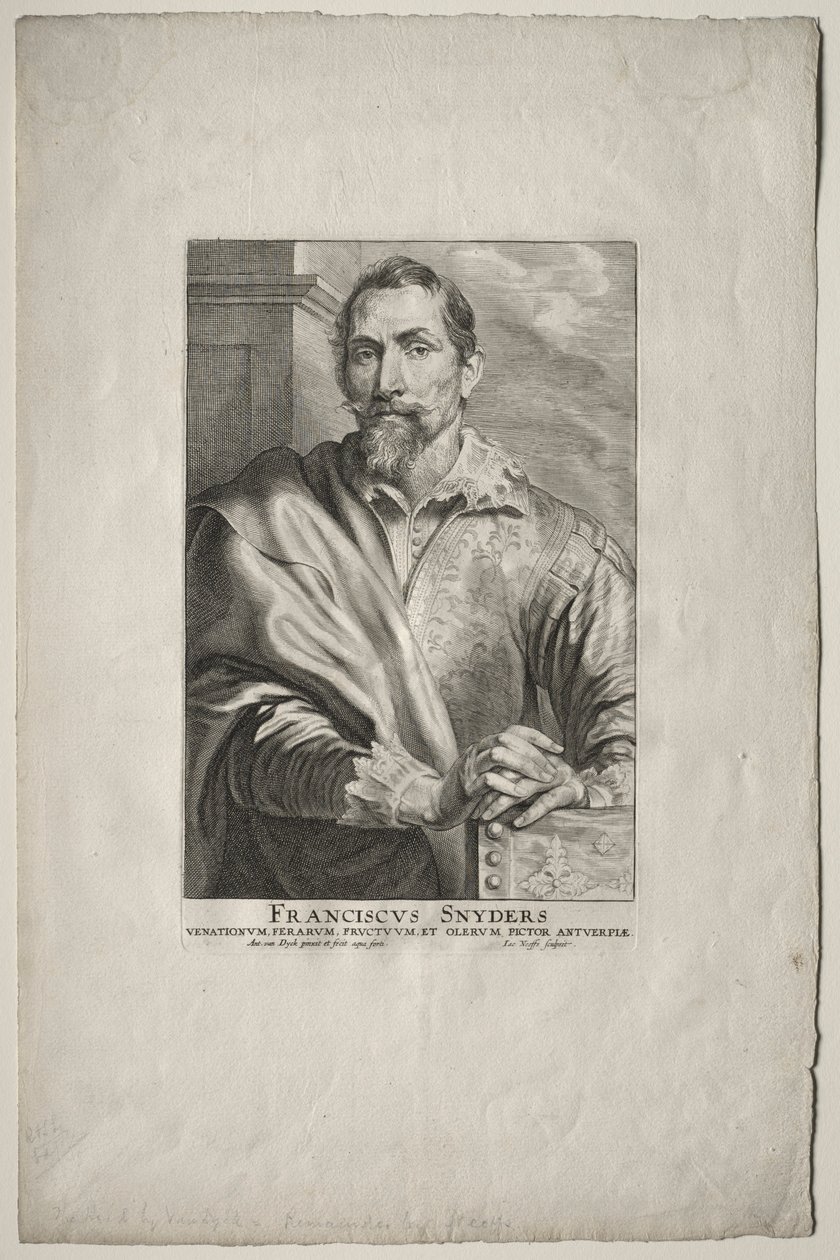 Porträtt av Frans Snyders. av Anthony van Dyck