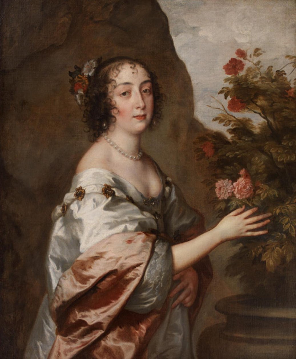 Porträtt av en dam av Anthony van Dyck