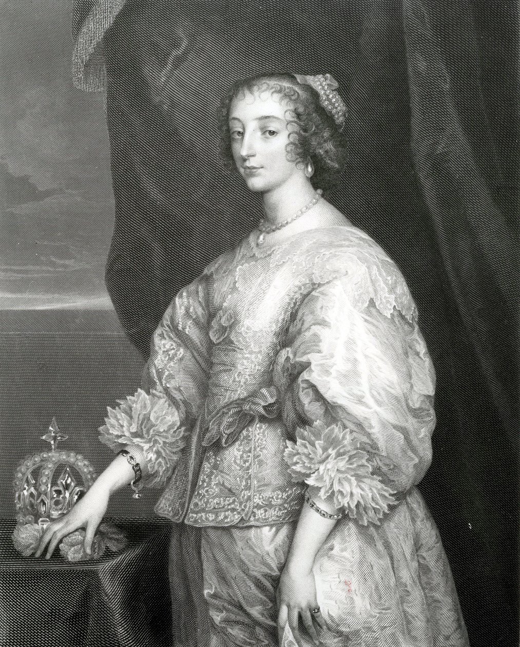 Drottning Henrietta Maria, 1851 av Anthony van Dyck