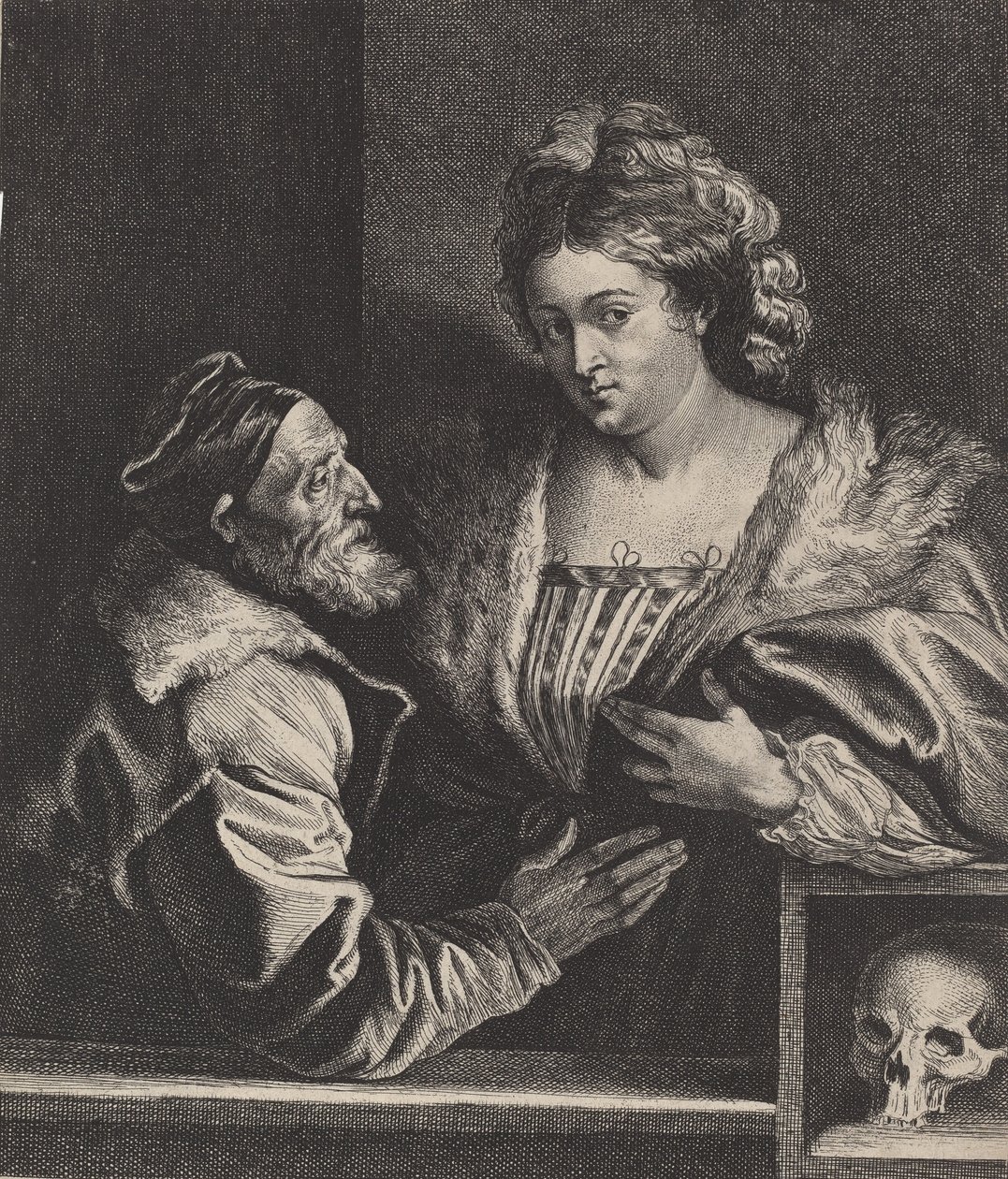 Tizians älskarinna. av Anthony van Dyck