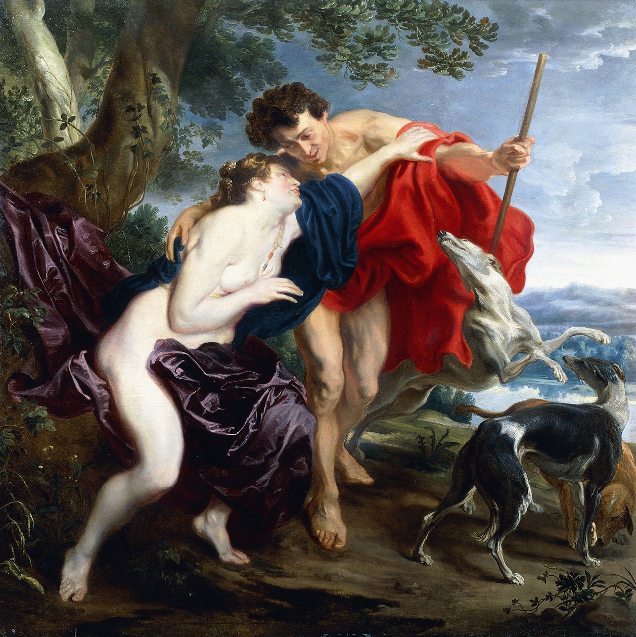 Venus och Adonis, 1621 av Anthony van Dyck