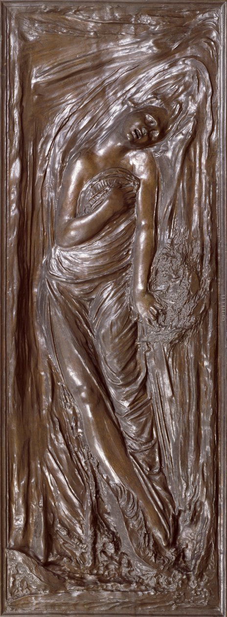 Ophelia, 1876 (brons) av Antoine Augustin Preault