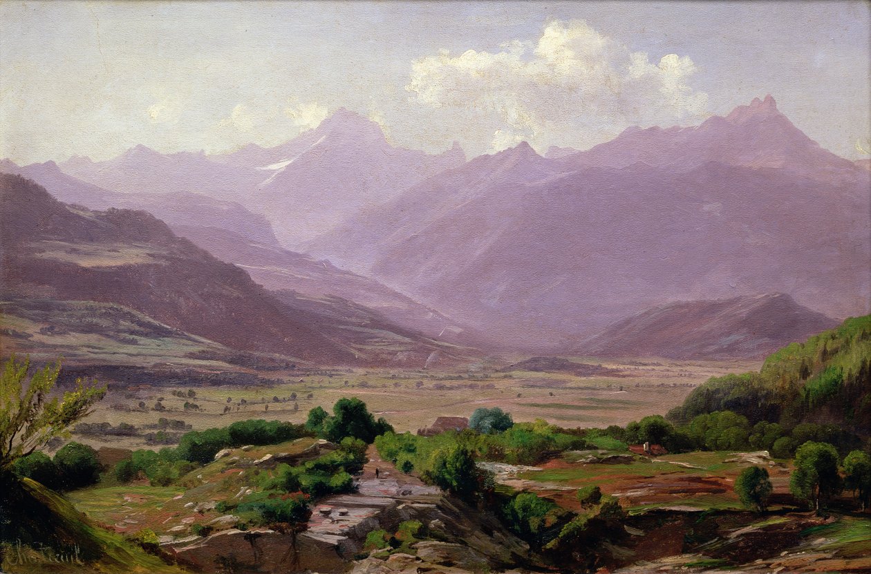 En dal ved daggry, 1852 swed av Antoine Chintreuil