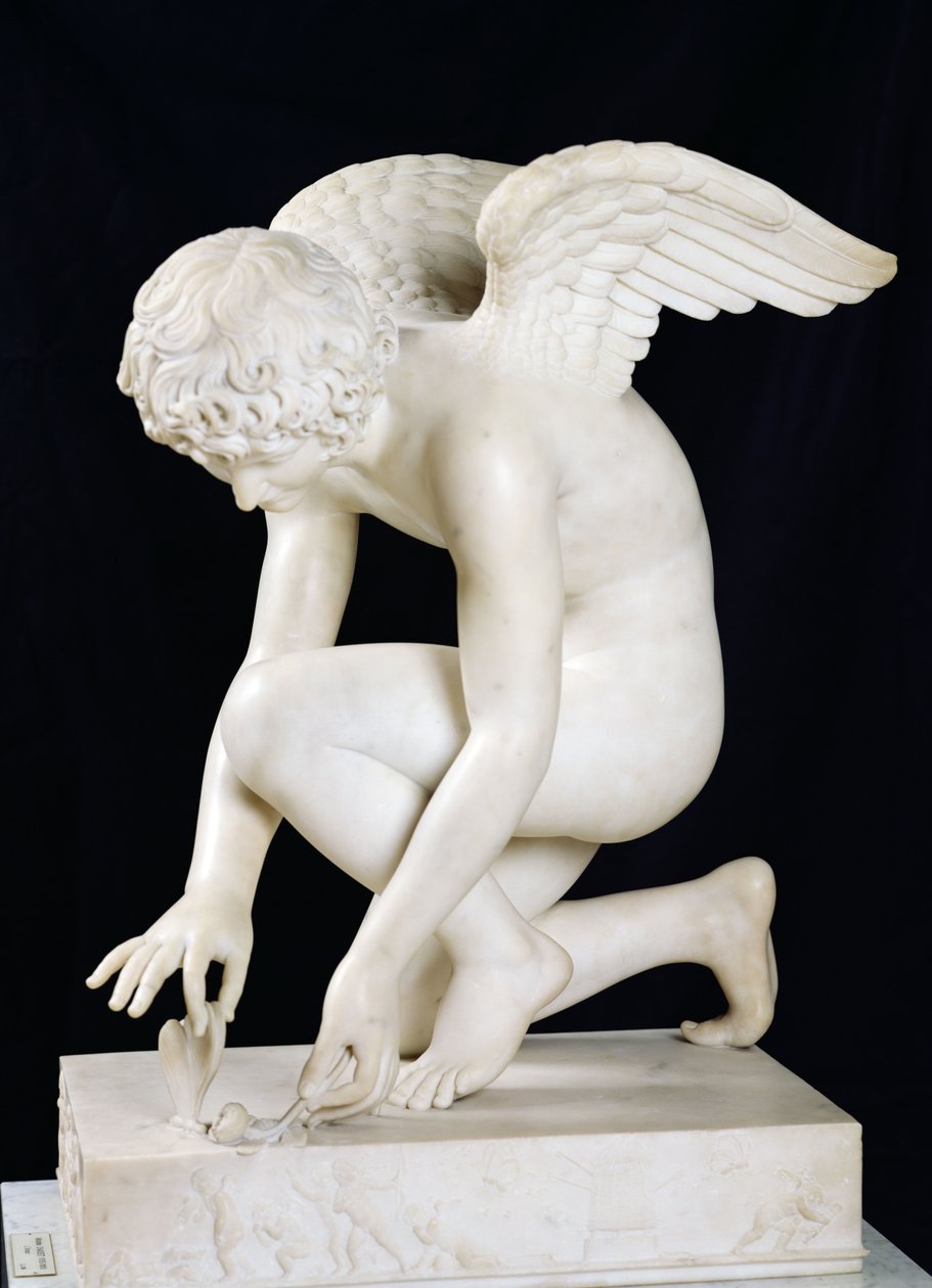 Cupid, 1817 (marble) av Antoine Denis Chaudet