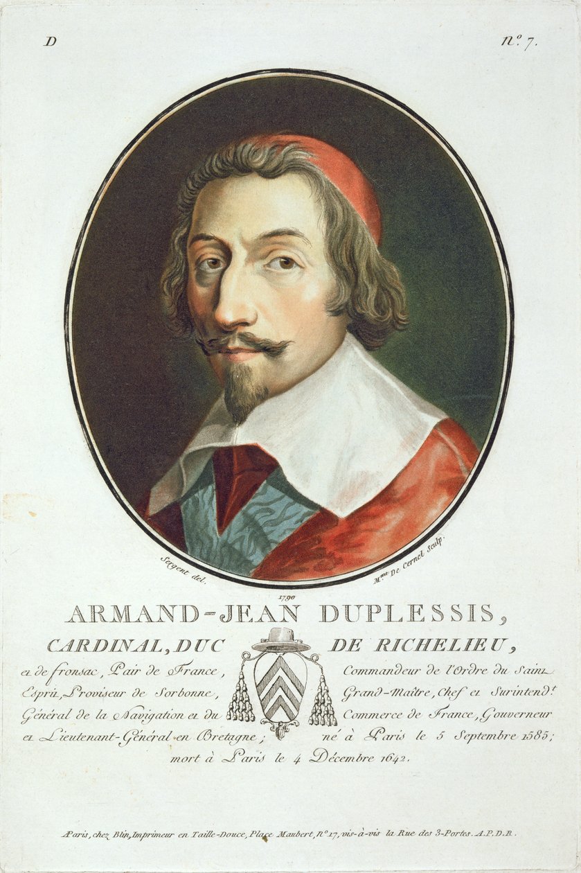 Armand Jean Duplessis, Cardinal, Duc de Richelieu (1585-1642) från 