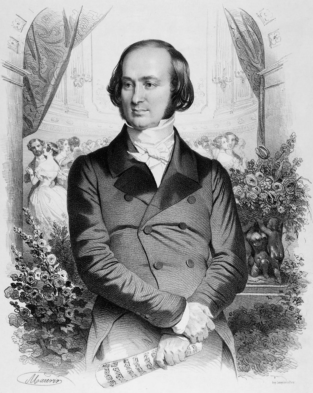 French conductor and art collector Isaac Strauss av Antoine Maurin
