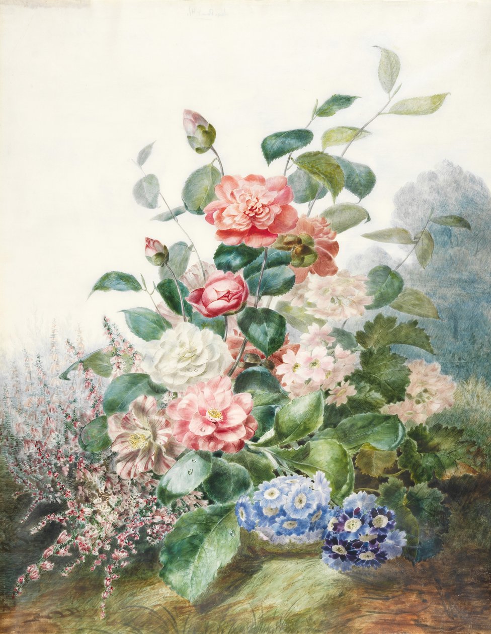 Olika blommor som växer i landskapsmiljö (wc på veläng) av Antoine Pascal