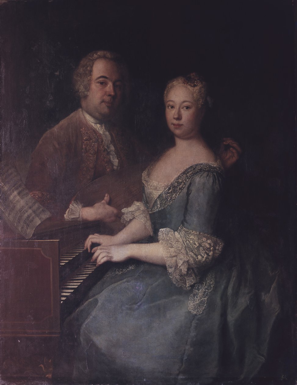 Karl-Heinrich Graun och hans hustru Anna-Louise, c.1735 av Antoine Pesne
