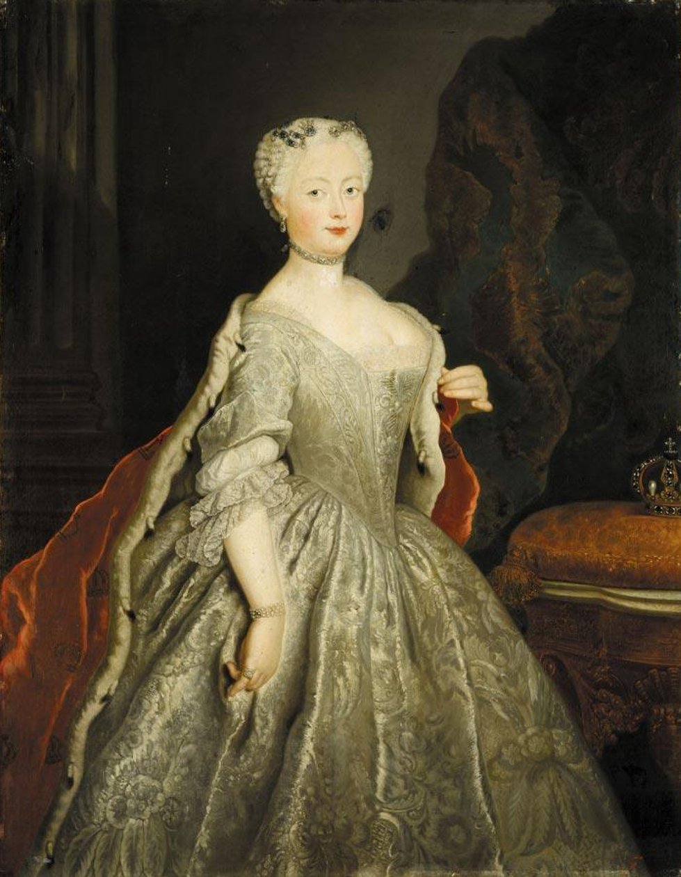 Porträtt av drottningen av Preussen Elizabeth Christina av Brunswick-Bevern (1715-1797) av Antoine Pesne