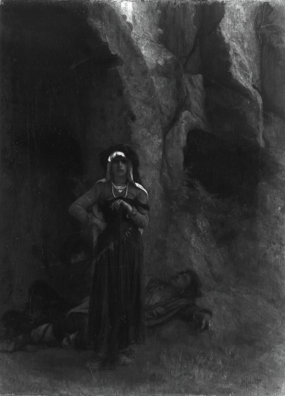 På vakt, 186070. av Antoine Auguste Ernest Hebert