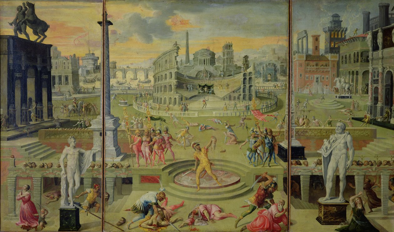 Triumviratets massaker, 1566 av Antoine Caron