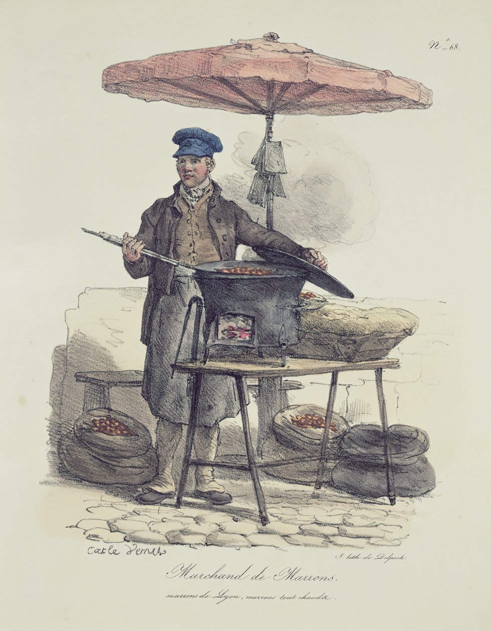 Chestnut Säljare av Antoine Charles Horace Vernet