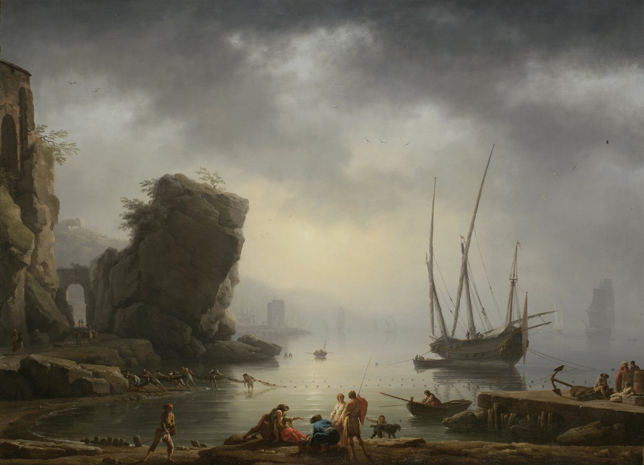 Medelhavets kustscen, 1746 av Antoine Charles Horace Vernet