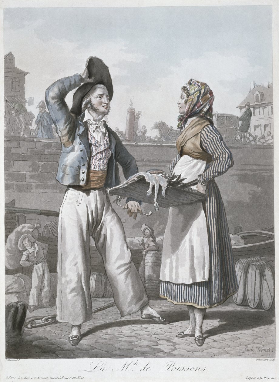 Fisksäljaren av Antoine Charles Horace Vernet