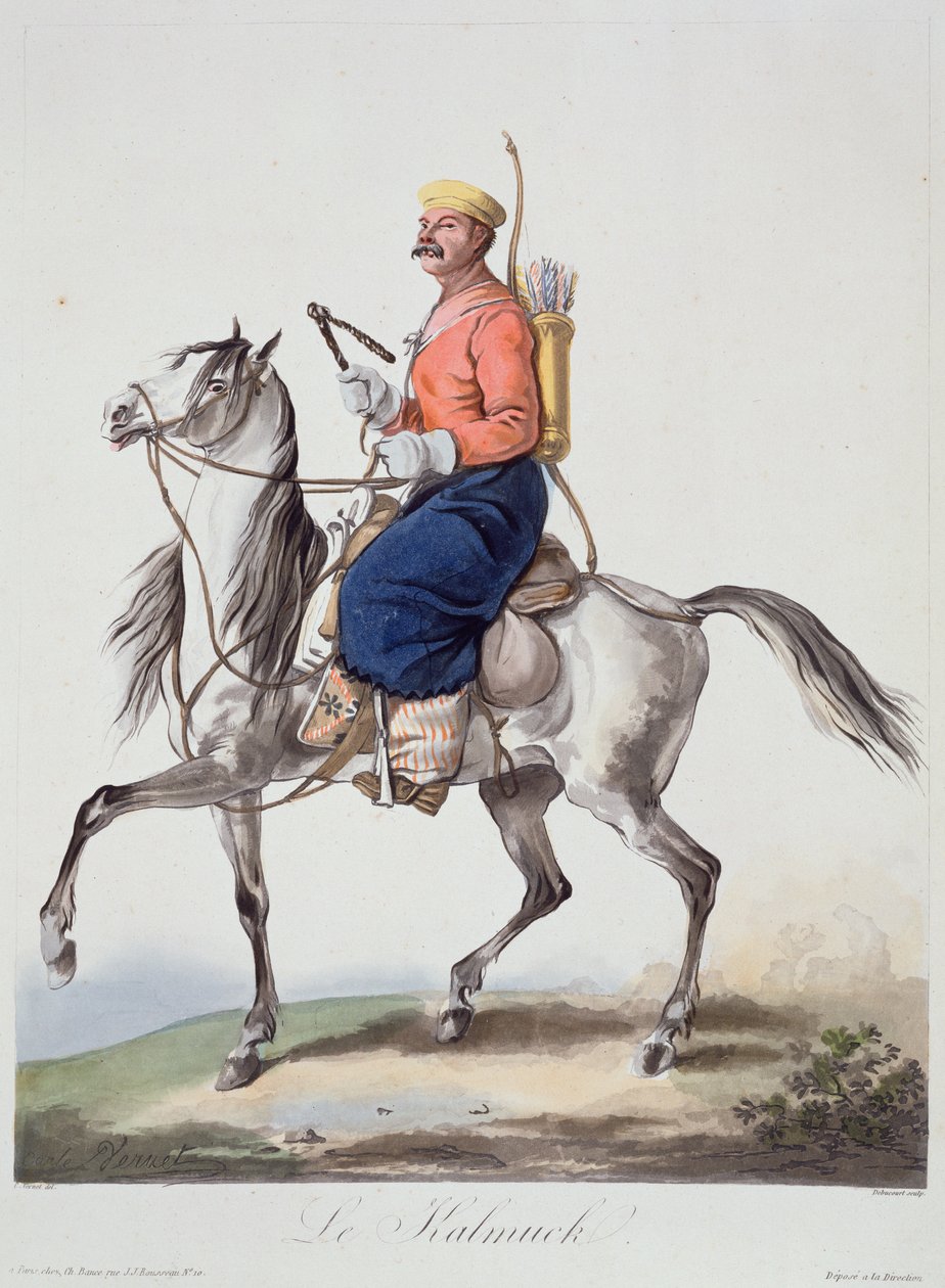 Kalmyk av Antoine Charles Horace Vernet