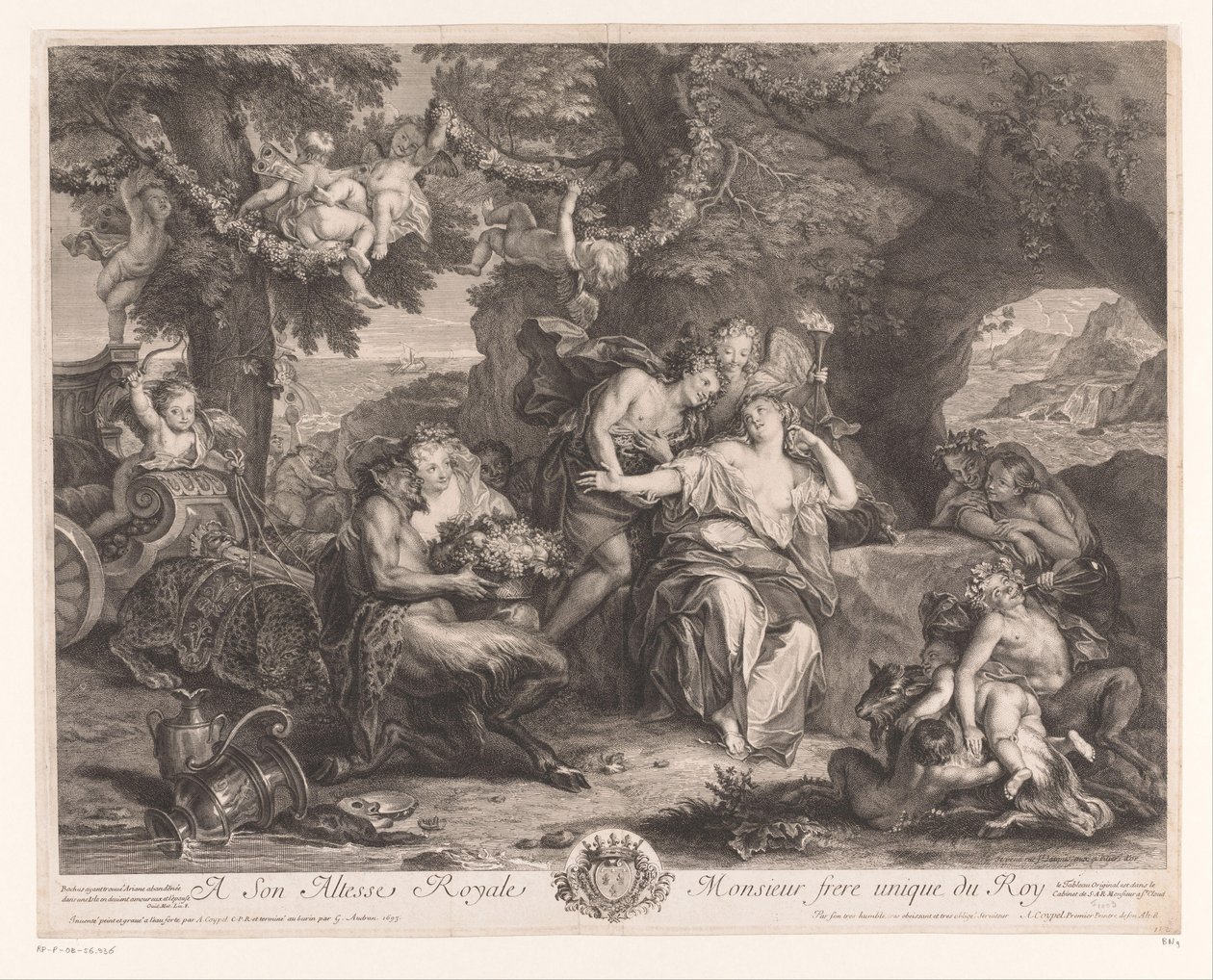 Bacchus och Ariadne av Antoine Coypel