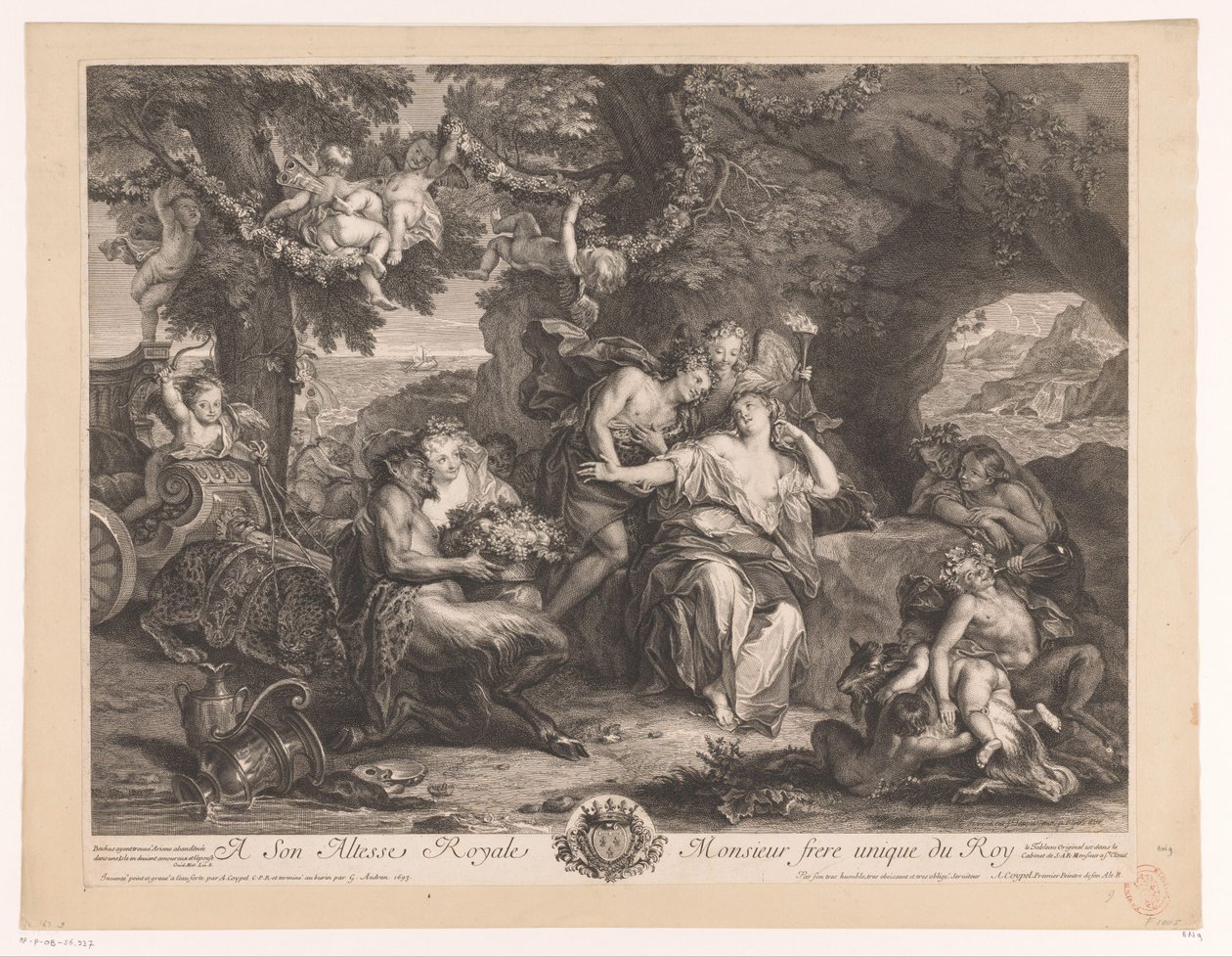 Bacchus och Ariadne av Antoine Coypel