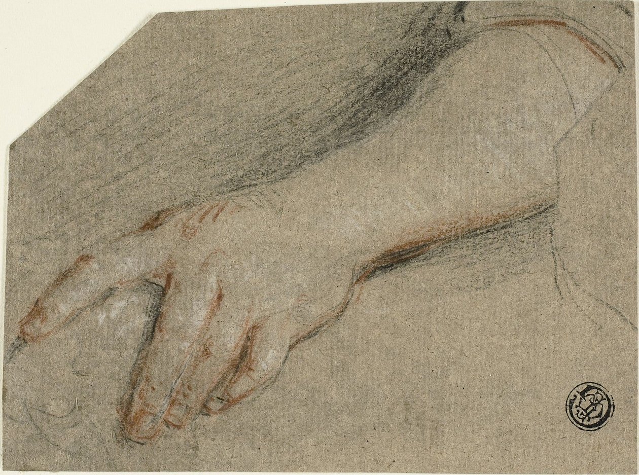 Handpekning och underarm av Antoine Coypel