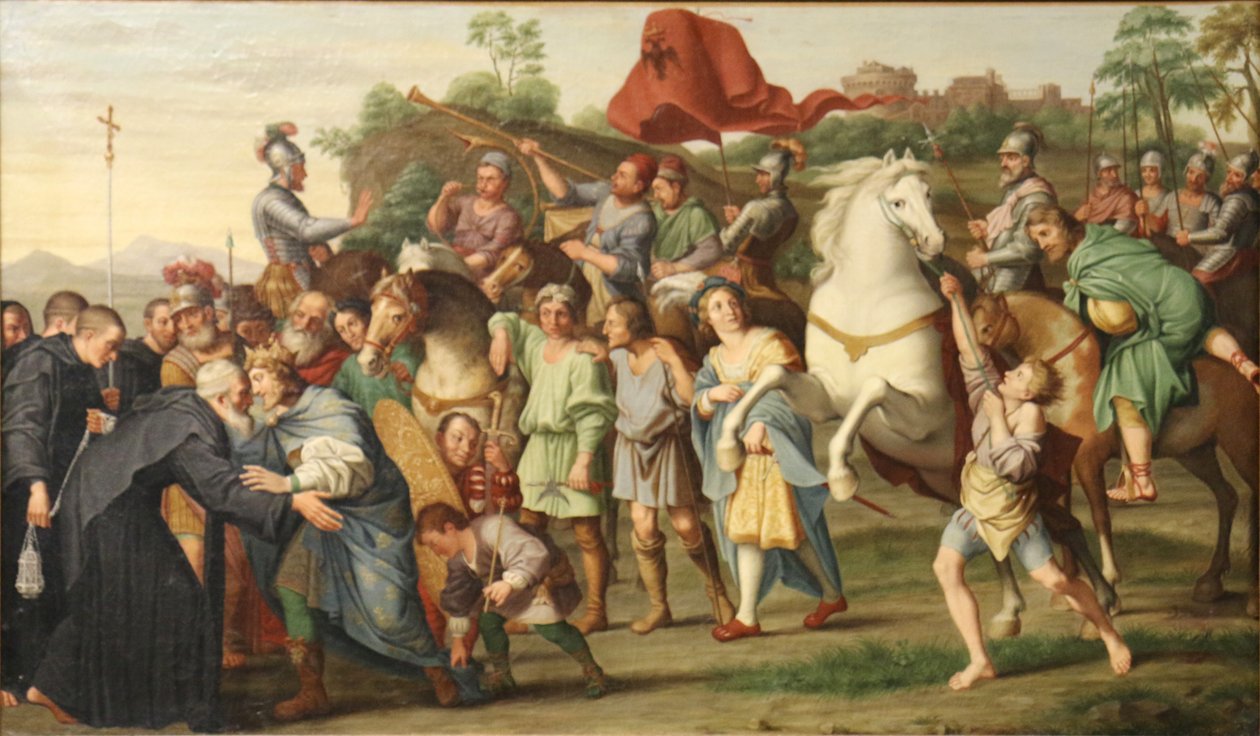 Sankt Nil möter kejsar Otto. av Antoine Dieu