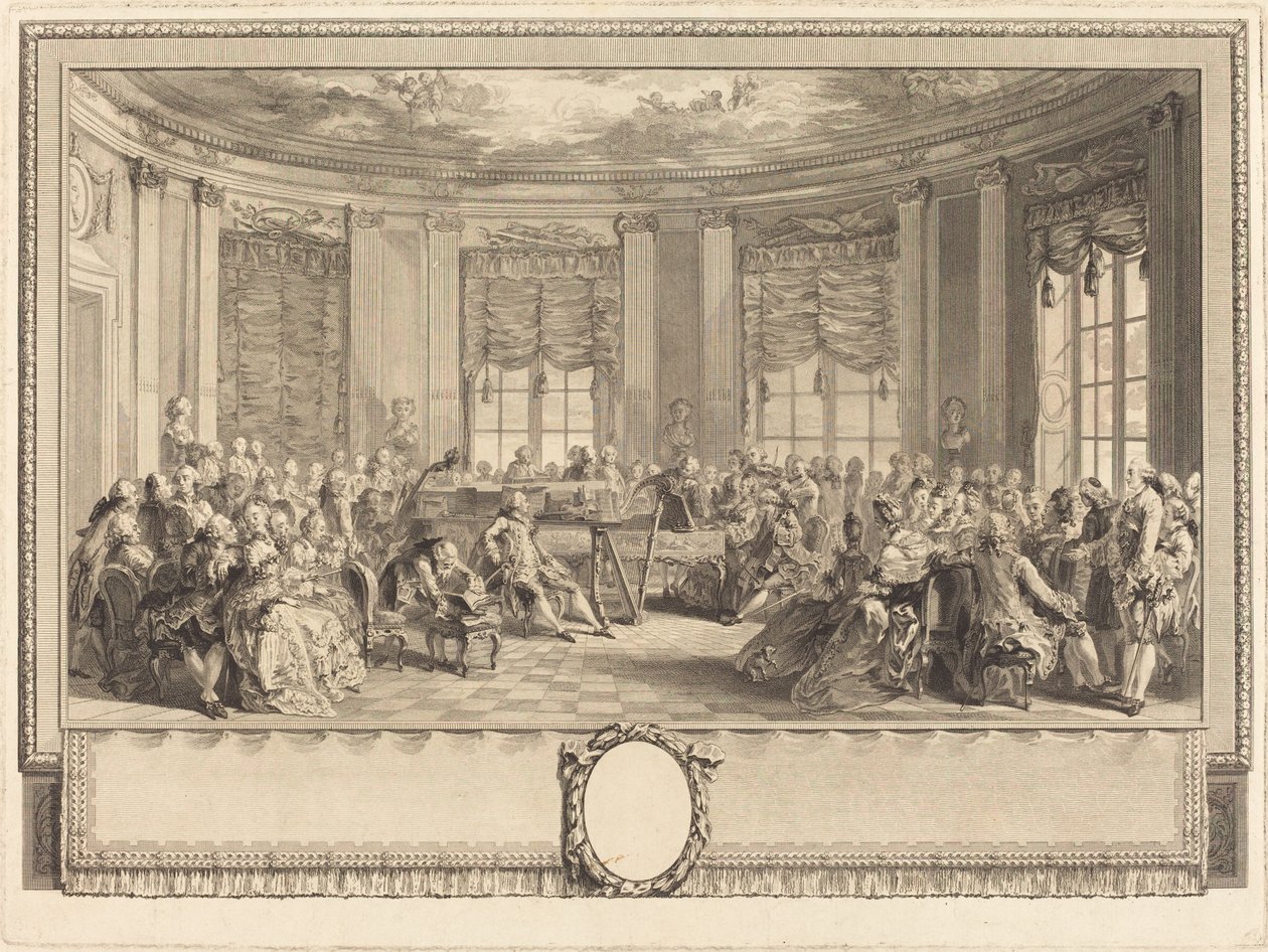 Konserten av Antoine Jean Duclos after Augustin de Saint Aubin
