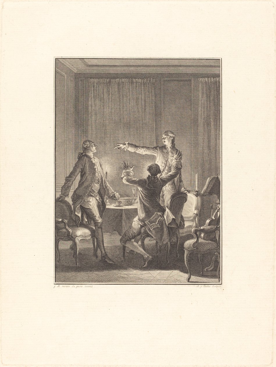Provokationen av Antoine Jean Duclos after Jean Michel Moreau