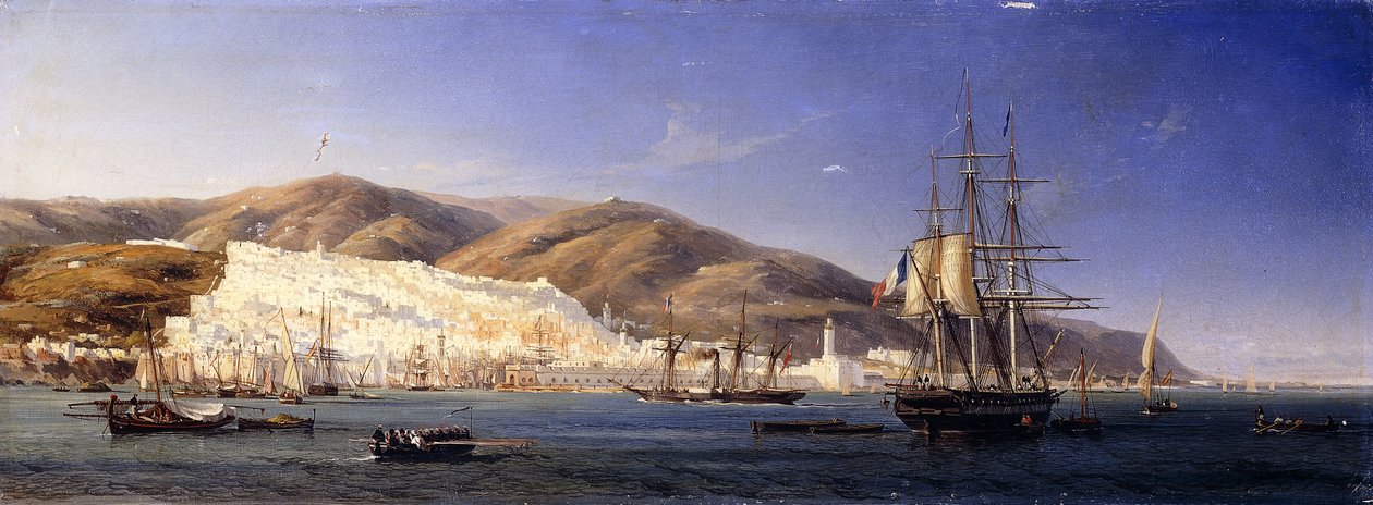 Alger hamn av Antoine Leon Morel Fatio