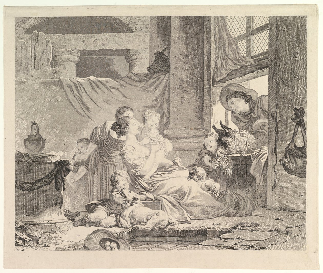Bondens familj.n.d av Antoine Louis Romanet