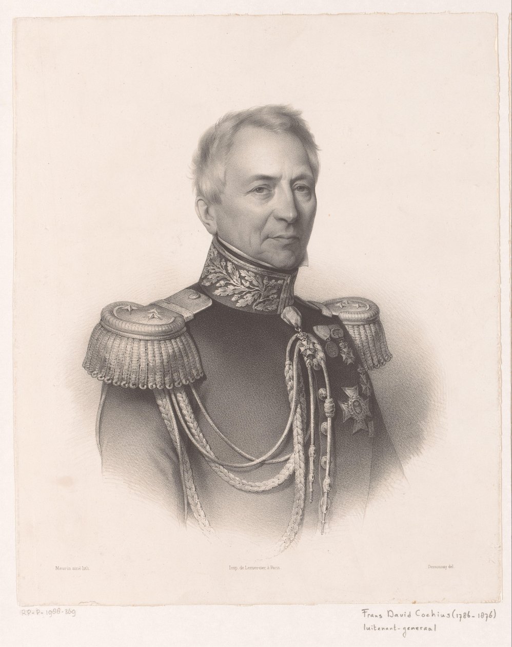 Porträtt av Frans David Cochius av Antoine Maurin