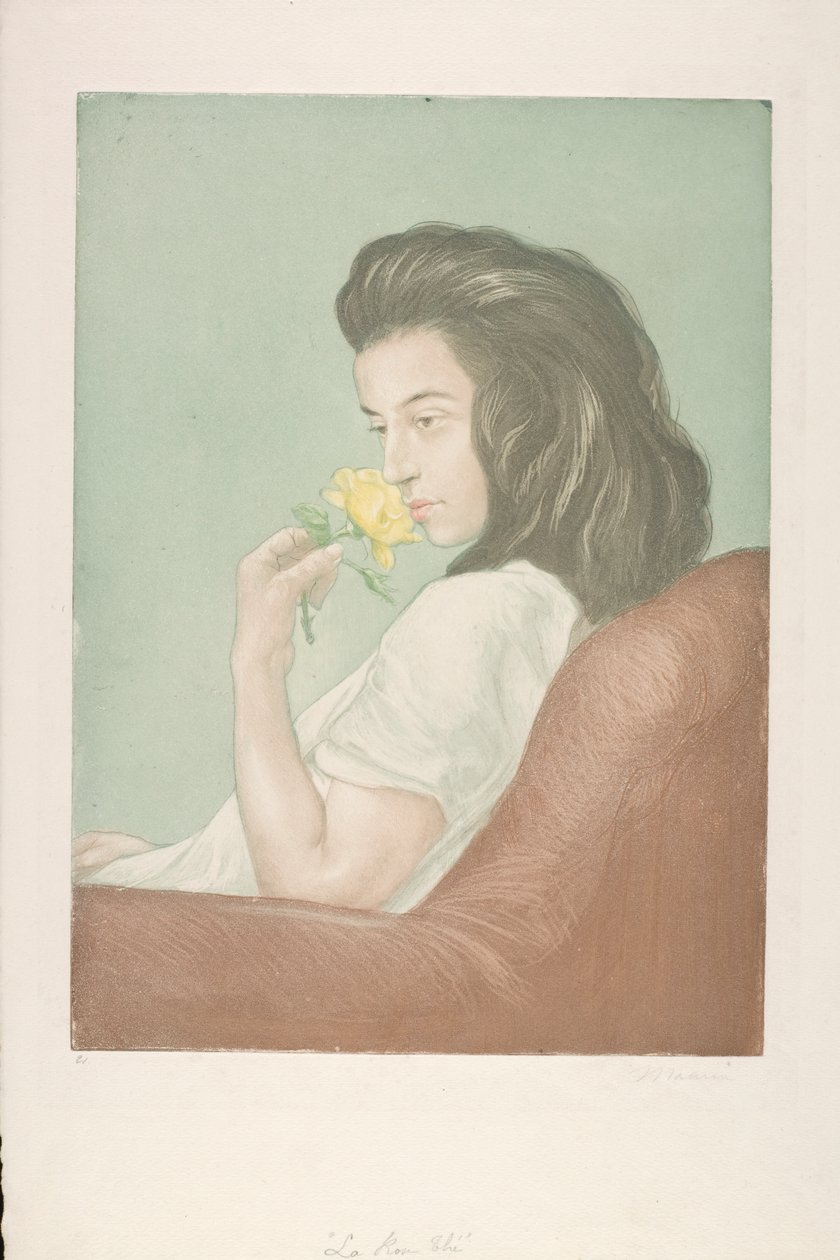 The Tea Rose, c.1900 (färgetsning) av Antoine Maurin