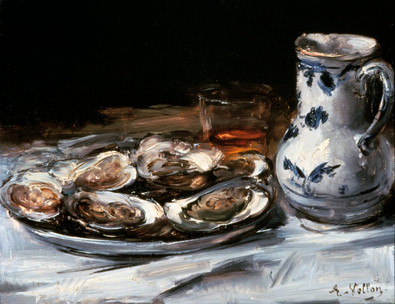 Stilleben med ostron, 1800-talet. av Antoine Vollon