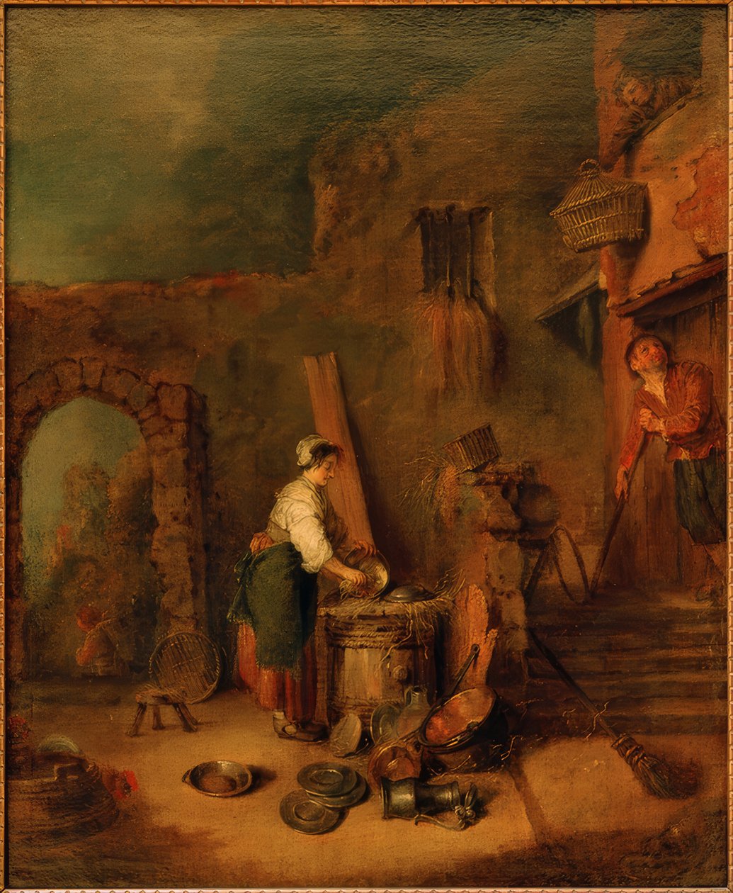 Kopparskrubbern (kokaren) av Antoine Watteau