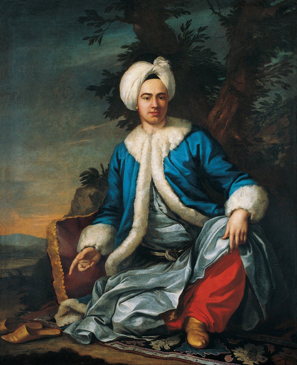 En europé i turkisk dräkt av Antoine de Favray