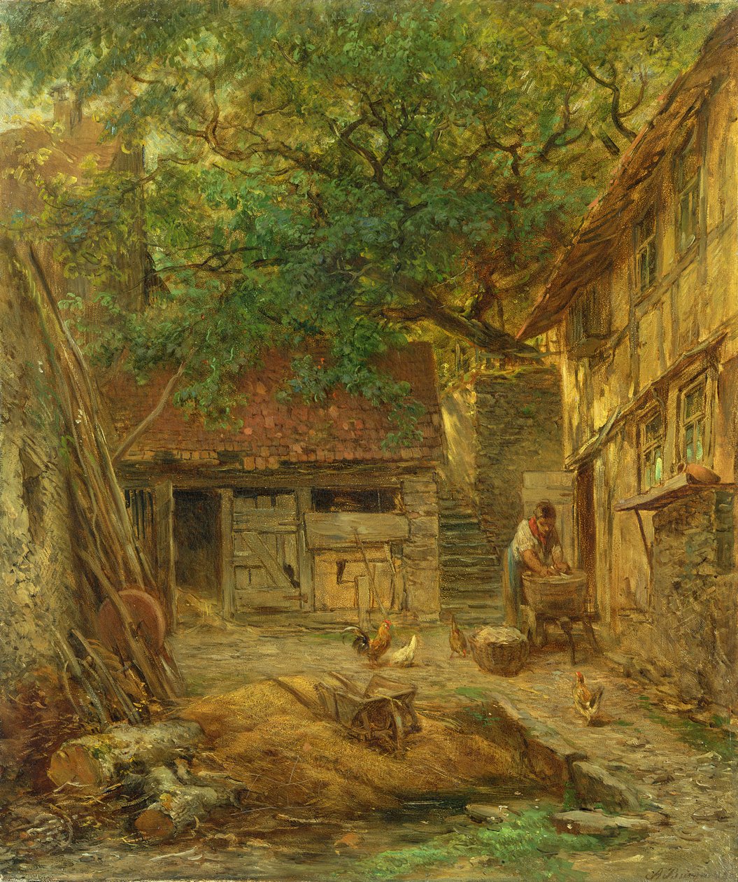En bondgård, 1862 av Anton Burger