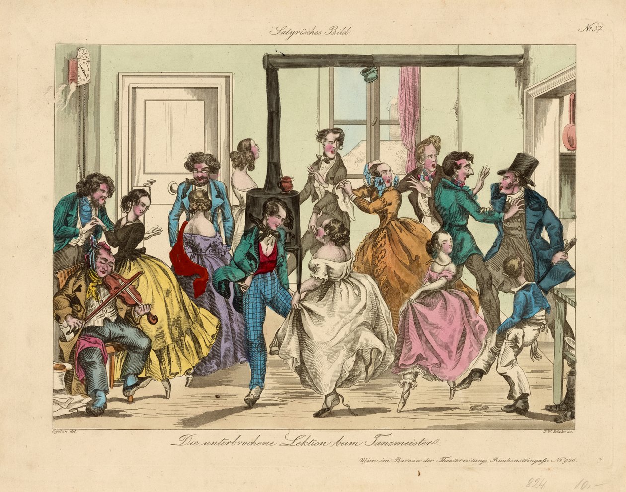 Satirical print No. 37 av Anton Elfinger