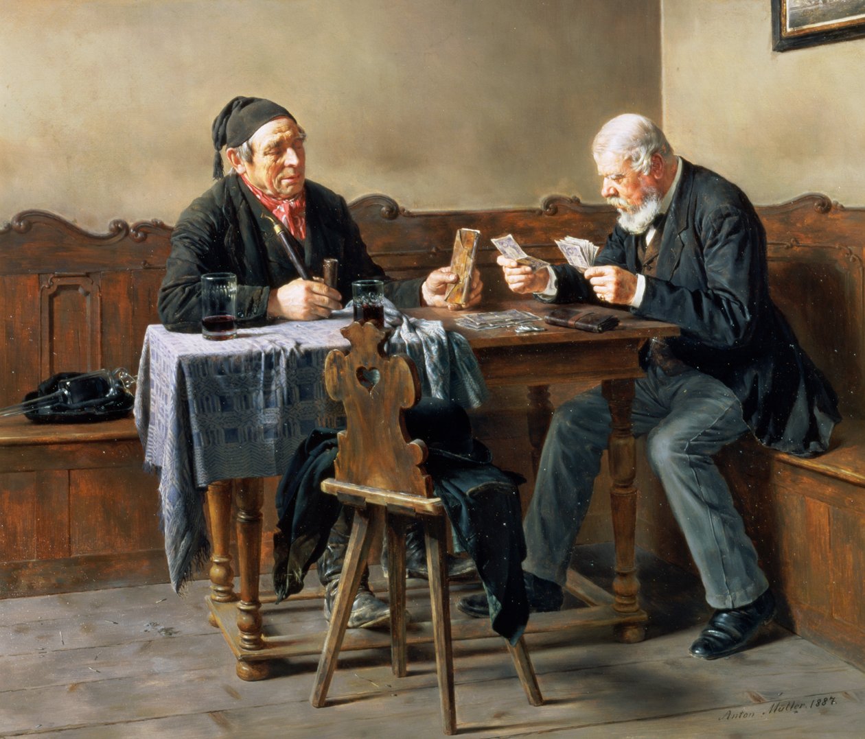 Lönedagen, 1887 av Anton Muller