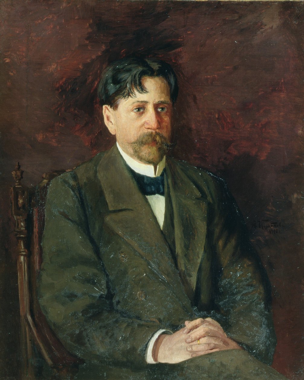 Porträtt av poeten Innokenty Annensky (1856-1909), 1904-09 av Anton Nikolayevich Kurbatov