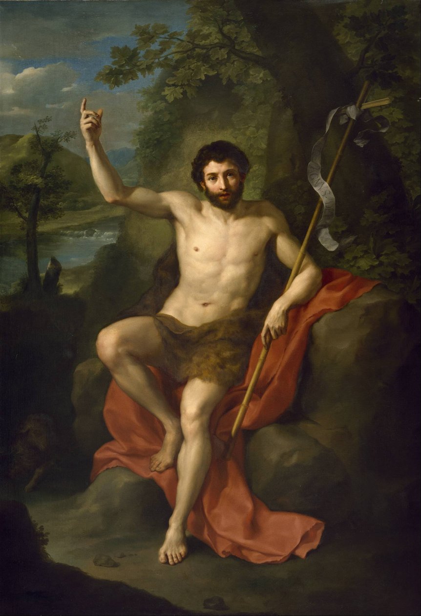 Johannes döparen predikar i vildmarken av Anton Raphael Mengs