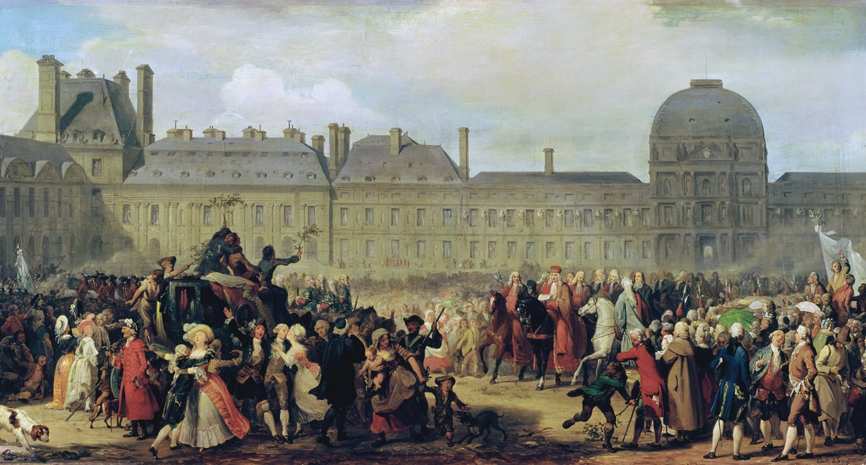 Tillkännagivandet av undertecknandet av Versaillesfördraget 1783, 1837 av Anton van Ysendyck