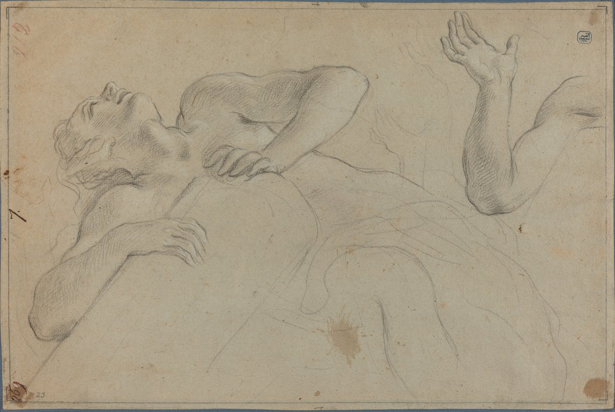 Satyr lutad mot en kolumn av Anton Domenico Gabbiani