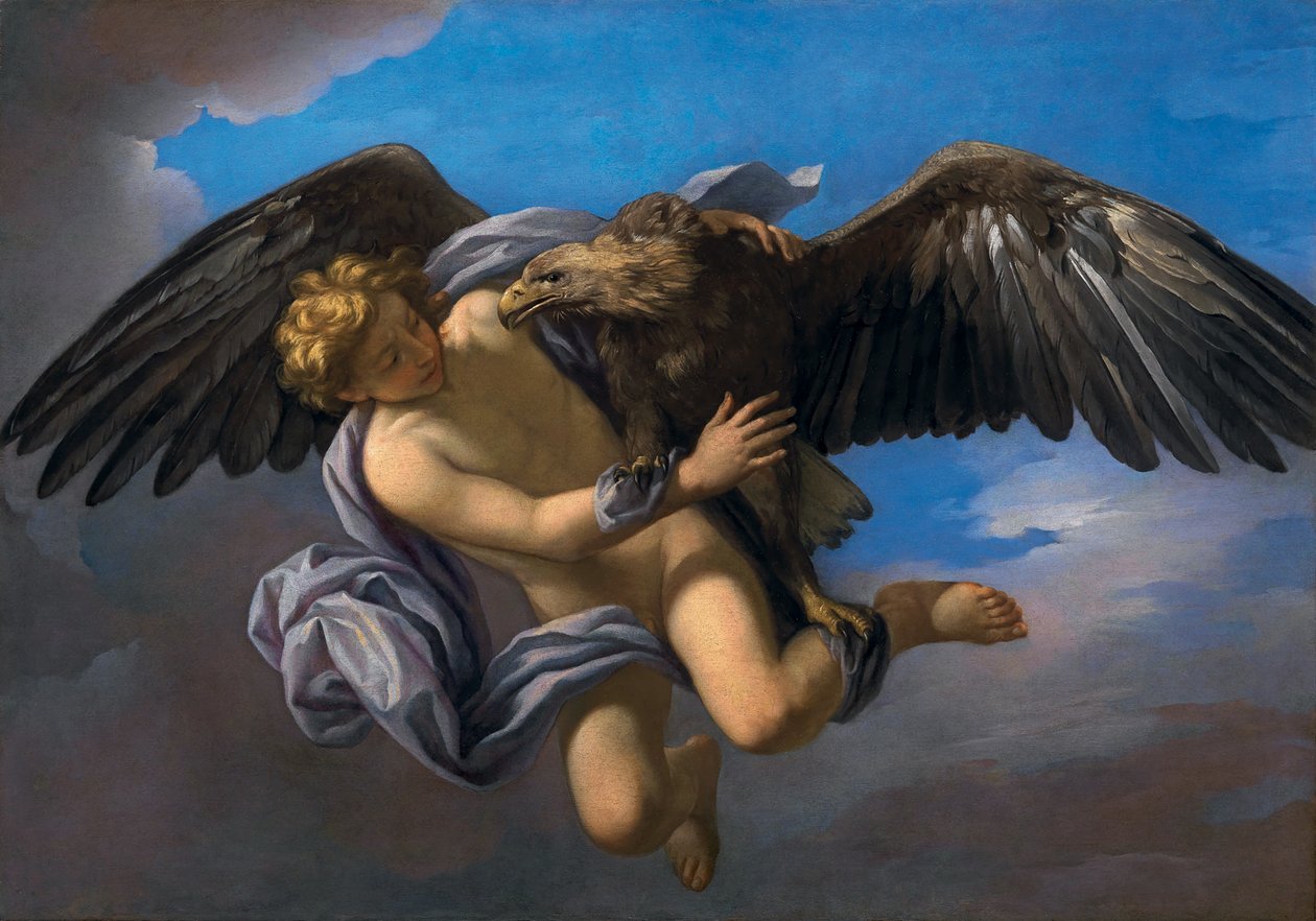 Våldtekten av Ganymedes, 1700. av Anton Domenico Gabbiani