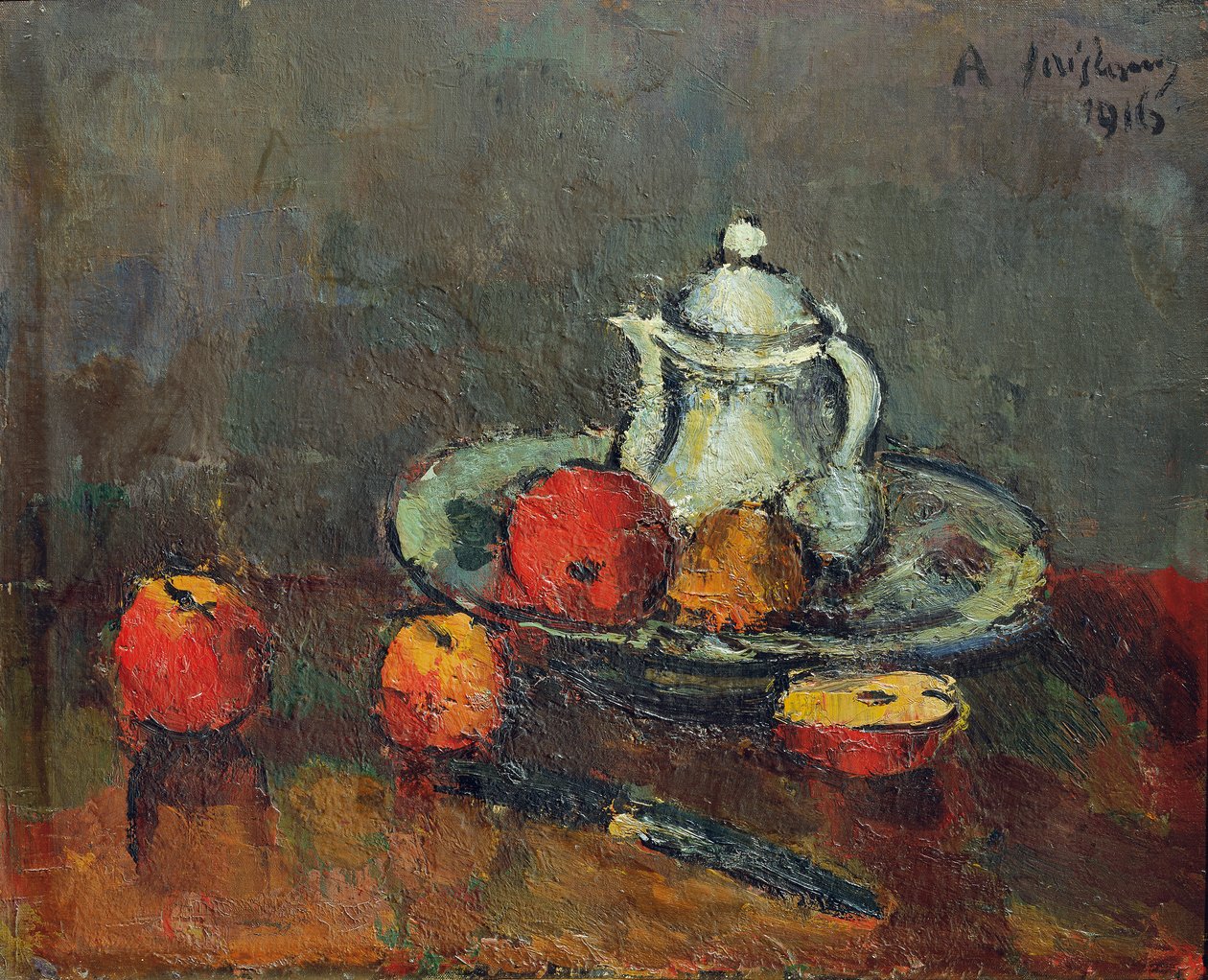 äpple stilleben av Anton Faistauer